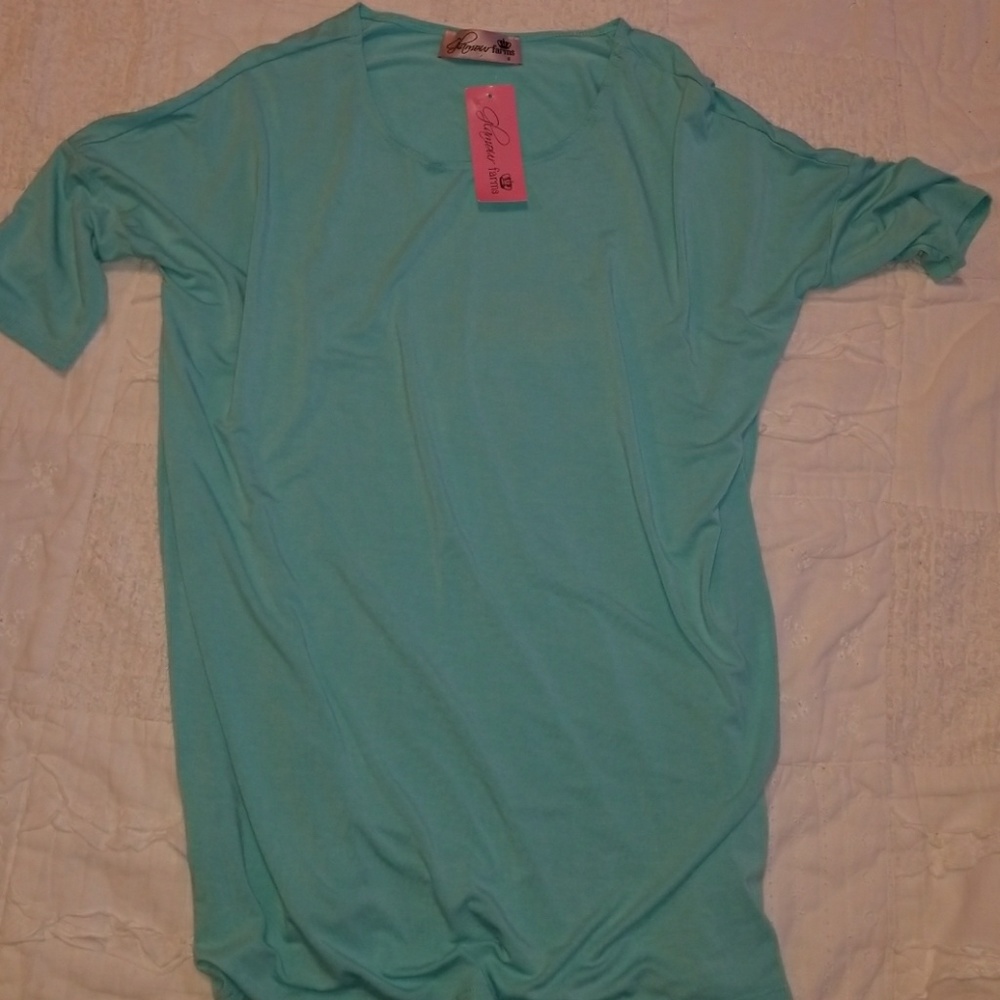 Glamour Farms boutique mint tunic shirt
